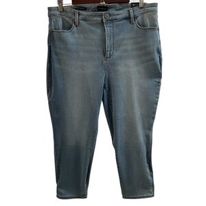 TALBOTS JEANS, Size 16P, Blue (Med Wash) High Waist Skinny Leg Crop Jegging, NEW